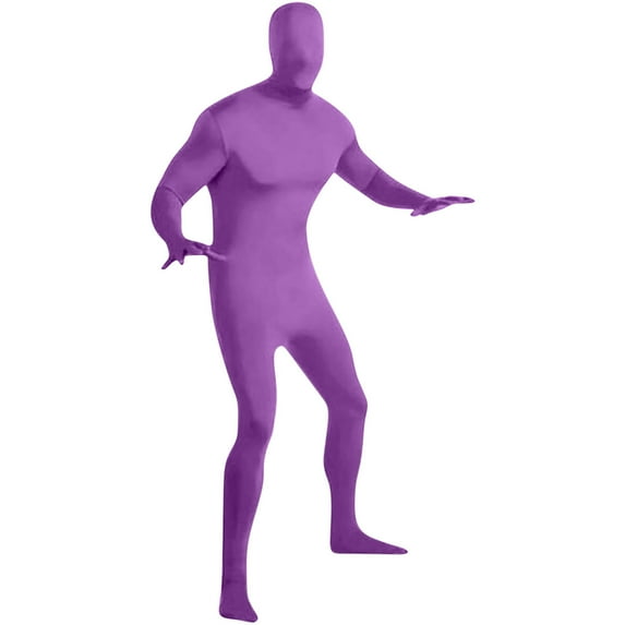 Men's Full Body Costume Face Cover Bodysuits Novelty One Piece Cosplay Outfit for Dance Stage Performance