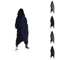 thumbnail image 1 of Men's Full Body Hoodie 2025 Fall Winter Long Sleeve Zip Up Long Hooded Sweatshirt with Pockets Jacket Coat Outerwear, 1 of 1