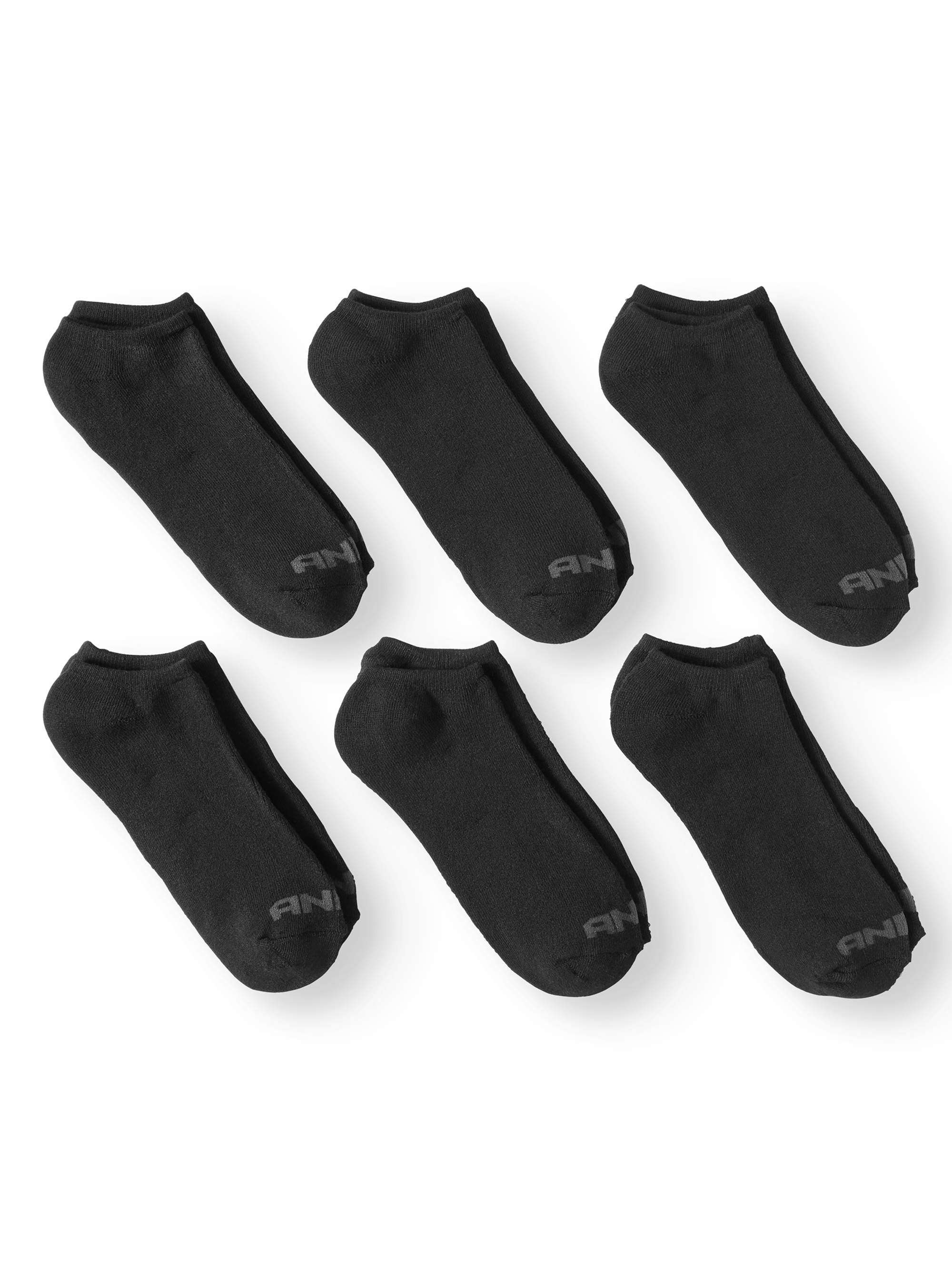 Men‘s Full Cushion No Show Socks, 6 Pack