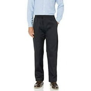 Mens Full Elastic Waist Pull-On Pants with Mock Fly