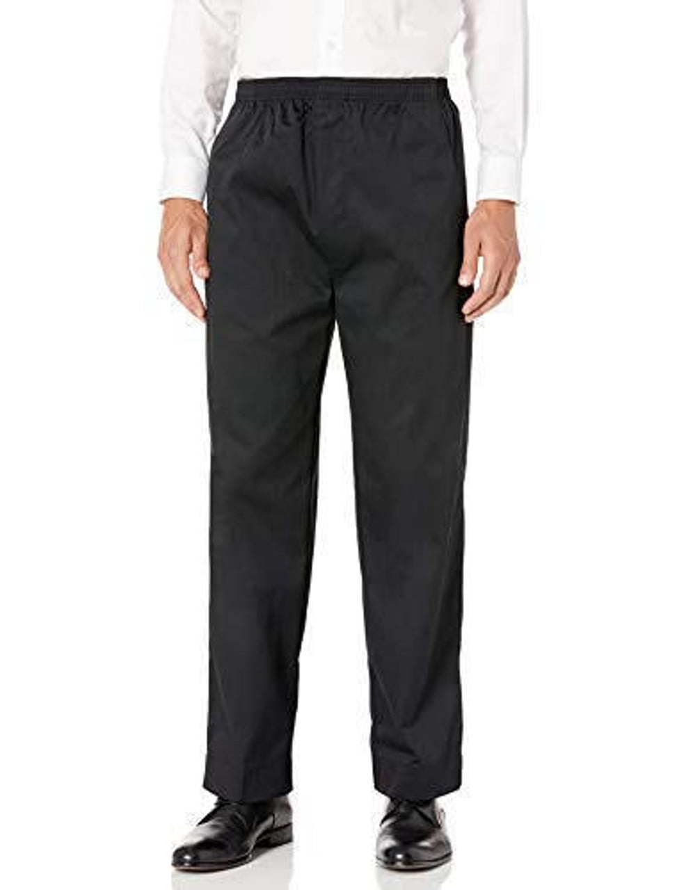 Men's Full Elastic Waist PullOn Pants with Mock Fly