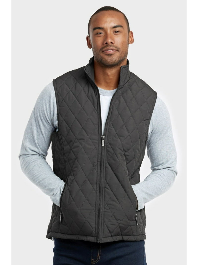 Men's Full-Zip Diamond Quilted Lightweight Padded Puffer