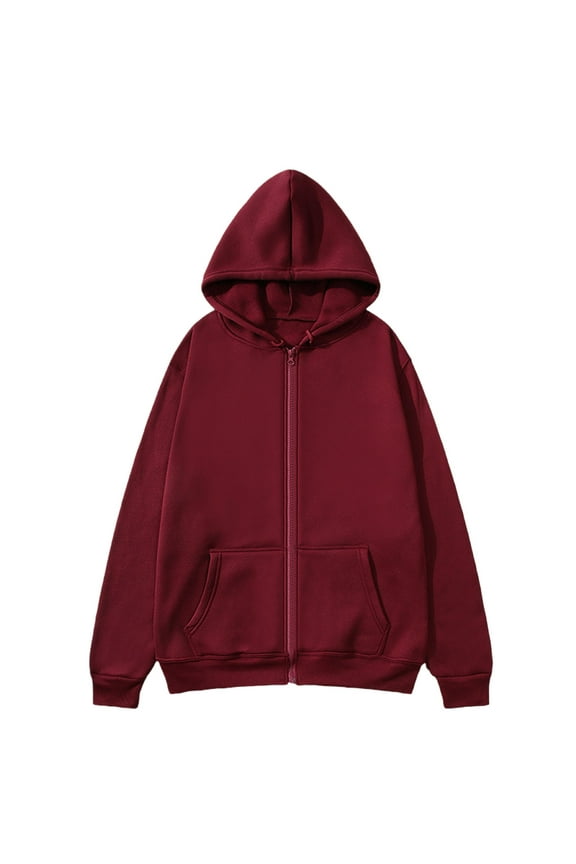 Men's Full Zip Drawstring Hoodie Pullover Long Sleeve Casual Fleece Sweatshirt Top Thin Jackets Solid Hoody Coats