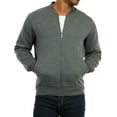 thumbnail image 1 of Men's Full-Zip FLEECE Bomber Jacket, Charcoal Grey M, 1 of 3