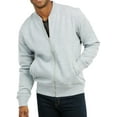 thumbnail image 1 of Men's Full-Zip FLEECE Bomber Jacket, Heather Grey 2XL, 1 of 3