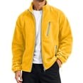 thumbnail image 1 of Men's Full Zip Fleece Jacket Lightweight Warm Soft Polar Jackets Long Sleeve Stand Collar Outdoor Hiking Casual Coat, 1 of 5