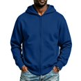 thumbnail image 1 of Men's Full Zip Hooded Sweatshirt, Lightweight Athletic Zip Up Hoodie with Pockets, Long Sleeve Casual Running Track Jacket for Gym and Sports, 1 of 6