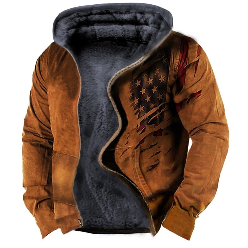 Autrucker Men's Full Zip Hoodie Jacket