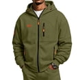 thumbnail image 1 of Men's Full Zip Hoodie Long Sleeve Casual Sweatshirt with Chest Pocket Drawstring Soft Fall Zip Up Hoodie, 1 of 6