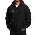 thumbnail image 1 of Men's Full Zip Hoodie Long Sleeve Casual Sweatshirt with Chest Pocket Drawstring Soft Fall Zip Up Hoodie, 1 of 6