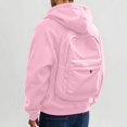 thumbnail image 1 of Men's Full Zip Hoodie with Built-in Backpack Pocket, Raglan Sleeve Utility Sweatshirt for Commute & Streetwear, 1 of 4