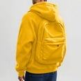 thumbnail image 1 of Men's Full Zip Hoodie with Built-in Backpack Pocket, Raglan Sleeve Utility Sweatshirt for Commute & Streetwear, 1 of 4