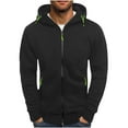thumbnail image 1 of Men's Full-Zip Jacket Man Long Sleeve Solid Color Lapel Button Fashion Fallow T-Shirt Tops Man Short Sleeve Solid Color Lapel Button Fashion Fallow T-Shirt Tops, 1 of 1