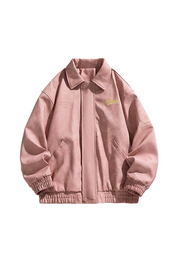 Men's Full Zip Up Patchwork Jackets Spring Fall Lapel Basic Casual Bomber Jackets Retro Nostalgia Heritage Zip-Up Collared Jacket Trendy Spring Autumn Coat, Men's Fashion Outerwear