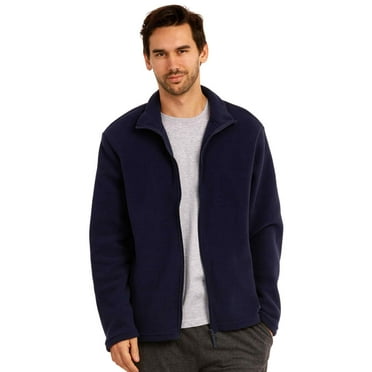 Men's Full-Zip Polar Fleece Jacket, Navy M, 1 Count, 1 Pack
