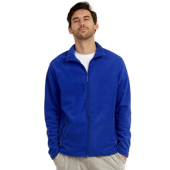 Men's Full-Zip Polar Fleece Jacket, Royal Blue 2XL, 1 Count, 1 Pack