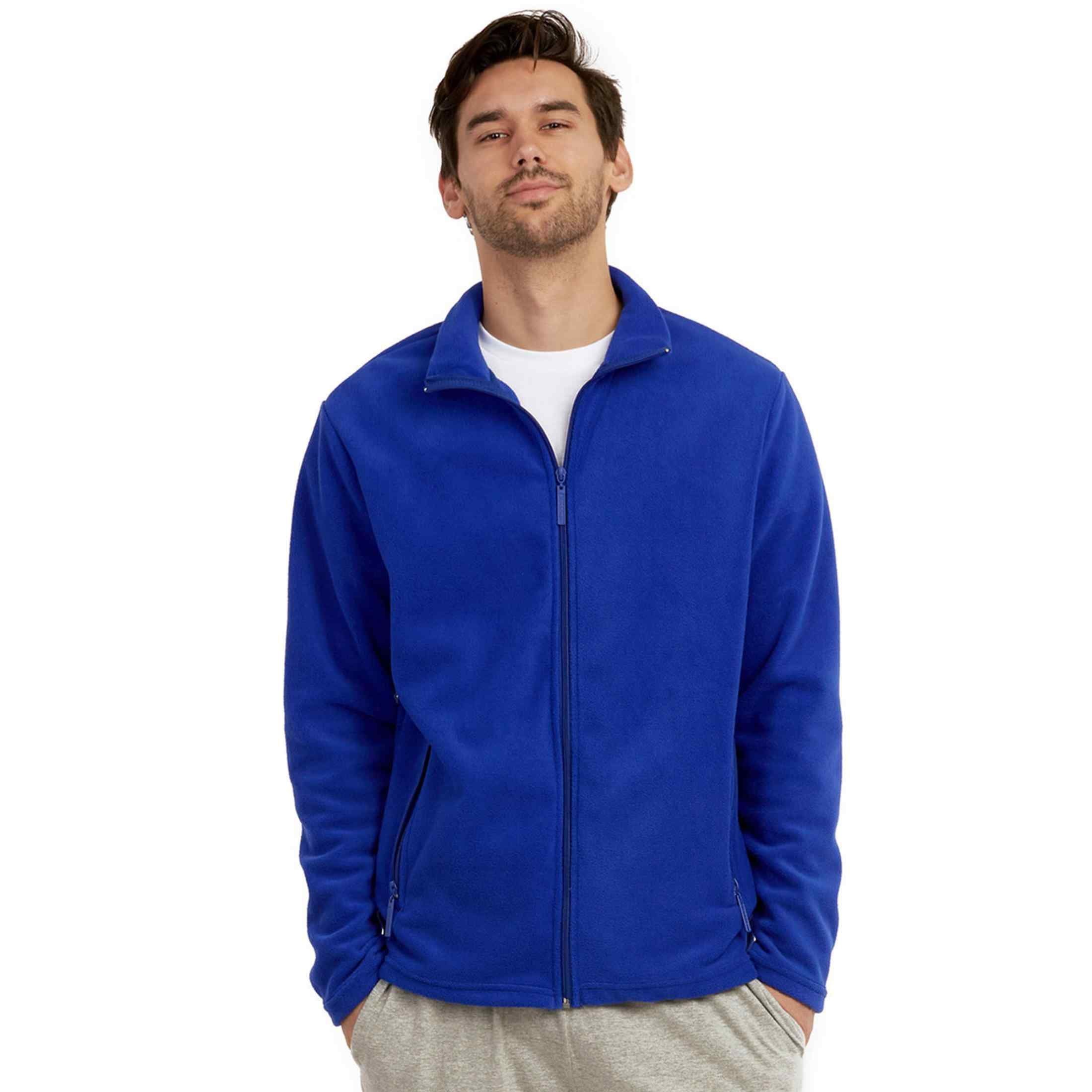 Men's Full-Zip Polar Fleece Jacket, Royal Blue XL, 1 Count, 1 Pack