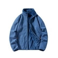 thumbnail image 1 of Men's Full Zip Soft Fleece Jacket Reversible Warm Winter Coat Long Sleeve Thickened Outerwear With Pockets, 1 of 2