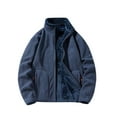 thumbnail image 1 of Men's Full Zip Soft Fleece Jacket Reversible Warm Winter Coat Long Sleeve Thickened Outerwear With Pockets, 1 of 2