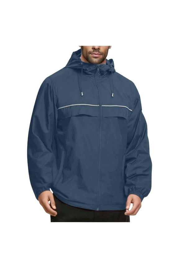 Men's Full Zip Softshell Jackets Waterproof Windbreaker Jacket Spring Hooded Long Sleeve Shirts Outdoor Breathable Raincoat for Climbing