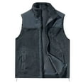 thumbnail image 1 of Men's Full Zip Sweater Fleece Vest, Sherpa Lined Stand Collar Vests Polar Fleece Vest Lightweight Sleeveless Jacket, 1 of 4