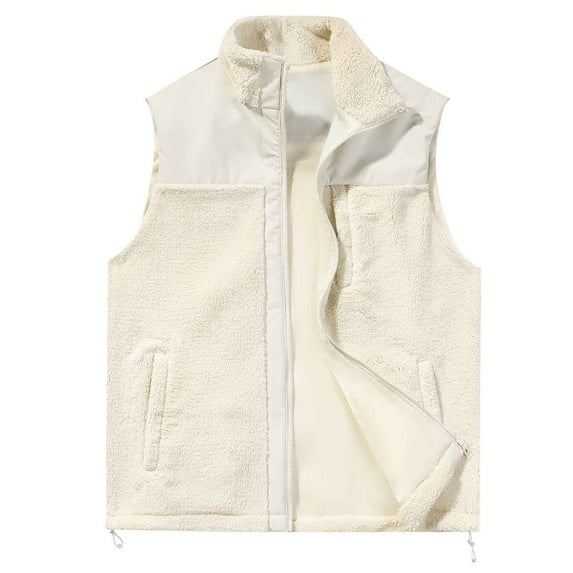 Men's Outerwear Vest Casual Thicken Quilted Winter Puffer Vest Hooded Warm Jacket Fleece Lined Puffer Warm Jackets