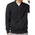 thumbnail image 1 of Men's Full-Zip TERRY Bomber Jacket, Black XL, 1 of 3