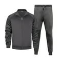 thumbnail image 1 of Men's Full Zip Track Suit Set Long Sleeve Jacket and Drawstring Pants Athletic Jogging Sportswear Outfit, 1 of 4
