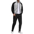 thumbnail image 1 of Men’s Full Zip Track Suit Two Piece Set Stand Collar Long Sleeve Jacket and Drawstring Pants Casual Athletic Outfit, 1 of 5