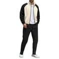 thumbnail image 1 of Men’s Full Zip Track Suit Two Piece Set Stand Collar Long Sleeve Jacket and Drawstring Pants Casual Athletic Outfit, 1 of 5