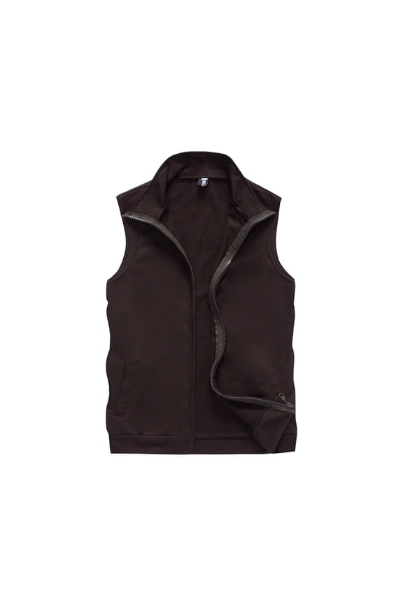 Men's Full Zip Vest Casual Lightweight Thin Utility Pockets Stylish Sleeveless Jackets Spring Summer Fall Golf Travel Business Big and Tall Size M-5XL Coffee