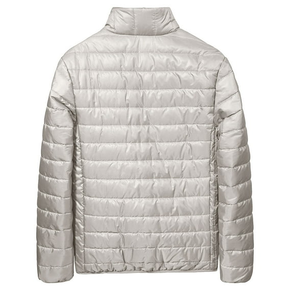 Men's Full Zip Winter Puffer Jackets - Lightweight Windbreaker Quilted Insulated Puffy Down Coats