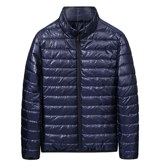 Men's Full Zip Winter Puffer Jackets - Lightweight Windbreaker Quilted Insulated Puffy Down Coats