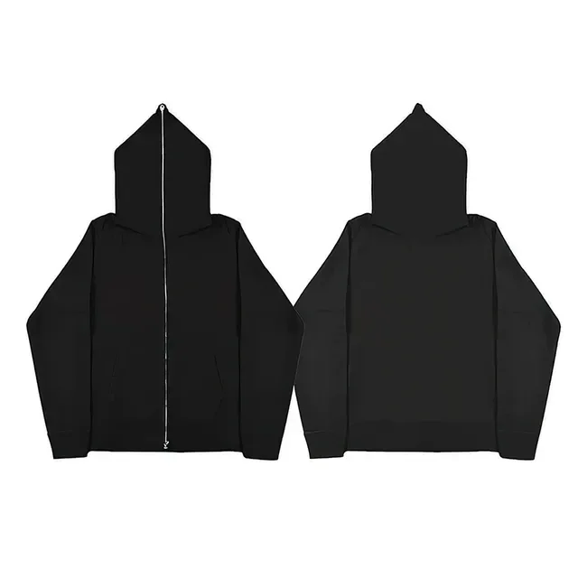 Men s Full Zipper Jackets Zip Sweatshirt Hoodie Blank Jacket Cardigan Solid Color Fleece Hoodies Streetwear Y2k Sweatshirts Walmart