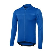 Men's Full Zipper Long Sleeve Cycling Breathable MTB Bike Shirt Comfortable Wicking Clothing for Road Riding