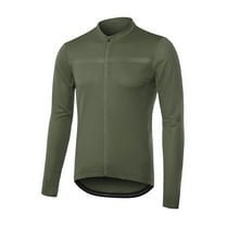 Men's Full Zipper Long Sleeves Cycling Breathable MTB Bike Shirt for Riding Comfort Performance