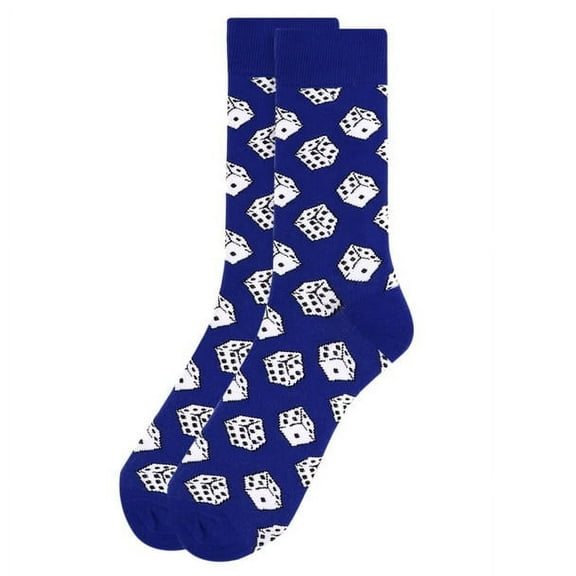 Men's Fun Dice Crew Socks, Sock Size 10-13 / Shoe Size 6-12.5, Great Holiday/Birthday Gift