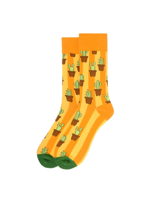 Men's Fun Novelty Socks Cactus Western Playful Wear