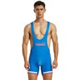 thumbnail image 1 of Men's Fun Tight Vest Wrestling Suit Fitness Swimming Shark Pants Fetih Body Suit Lingerie, 1 of 6