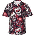 thumbnail image 1 of Men's Funky Hawaiian Shirt Short Sleeve Button Down Shirts Beach Party Holiday, 1 of 8