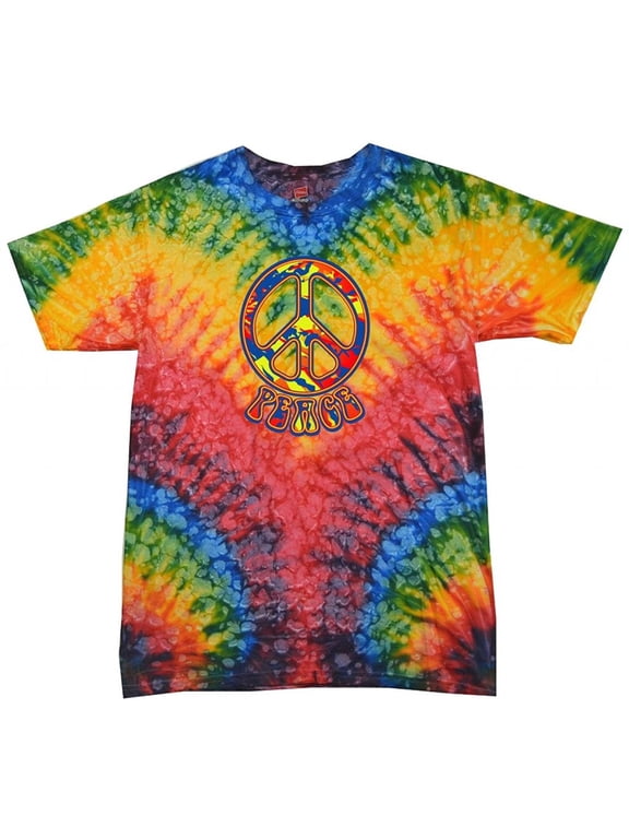 Men's Funky Peace Sign Woodstock Tee Shirt