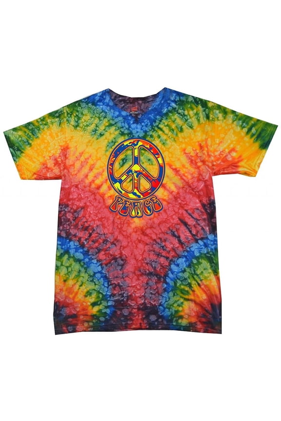 Men's Funky Peace Sign Woodstock Tee Shirt