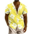 thumbnail image 1 of Men's Funky Tropical Floral Print Beach Shirts Casual Baggy Short Sleeve Hawaiian Shirts Lightweight Comfy Beach Tops, 1 of 5