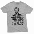 thumbnail image 1 of Men's Funny Abraham Lincoln 4th of July T-shirt independence day humorous history T-shirt (Small Grey), 1 of 7