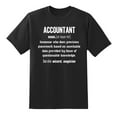 thumbnail image 1 of Men's Funny Accountant Dictionary Definition See Also Wizard,Magician T Shirt Black,XL, 1 of 1