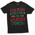 thumbnail image 1 of Men's Funny Christmas Santa List T-shirt they are naughty ones funny humorous tee shirt for him, 1 of 7