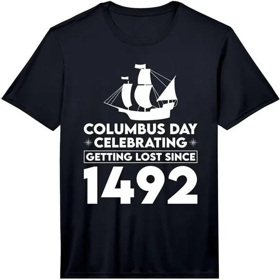 Men's Funny Columbus Day 1492 Graphic T-Shirt