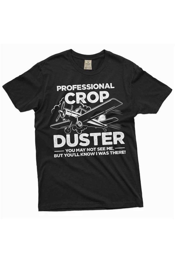 Men's Funny Crop Duster T-Shirt Airplane Shirt Funny Farting Farter Shirt S-5XL Birthday Gifts; For Men & Women