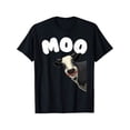 thumbnail image 1 of Men's Funny Cute Peeking Cow Moo Graphic T-Shirt, 1 of 6