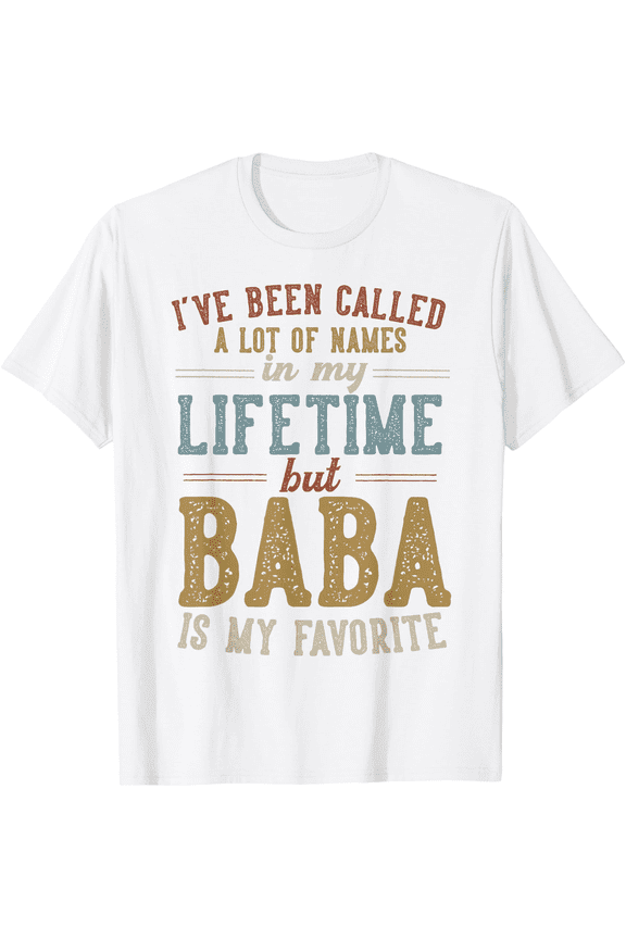 Men's Funny "Dad Is My Favorite Name" T-Shirt Suitable for - Indian Dad Gift, Father's Day Present, Bapa/Baba, Loose Fit Bold Print, Machine Washable Cultural Apparel,